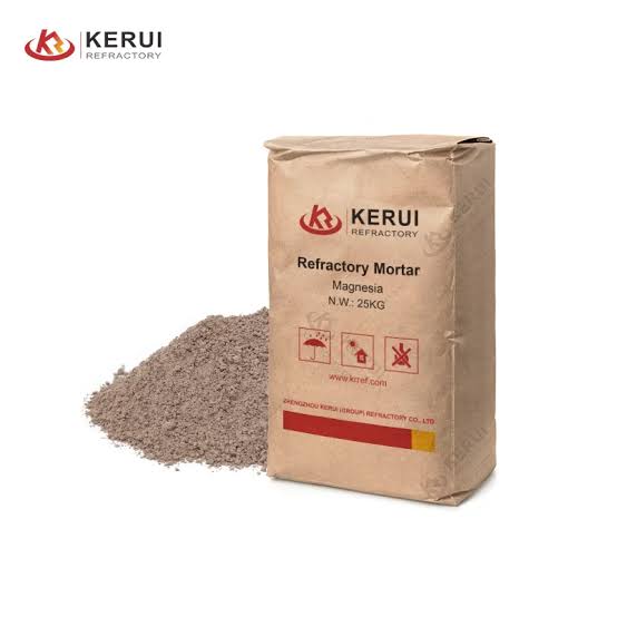 Magnesia refractory mortar for basic lining jointing