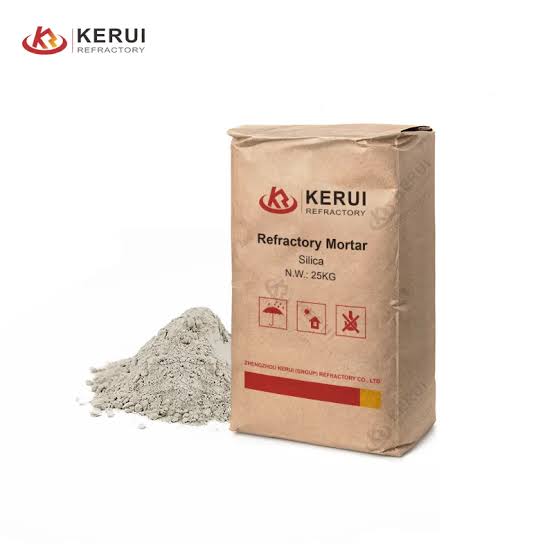 Silica refractory mortar for acid-resistant brick jointing